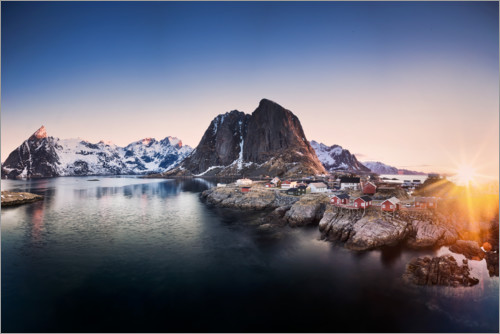 Plakat Fishing village in Lofoten, Norway