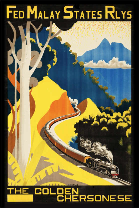 Plakat Federated Malay States Railways