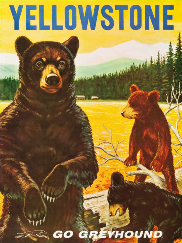 Plakat Yellowstone Nationalpark
