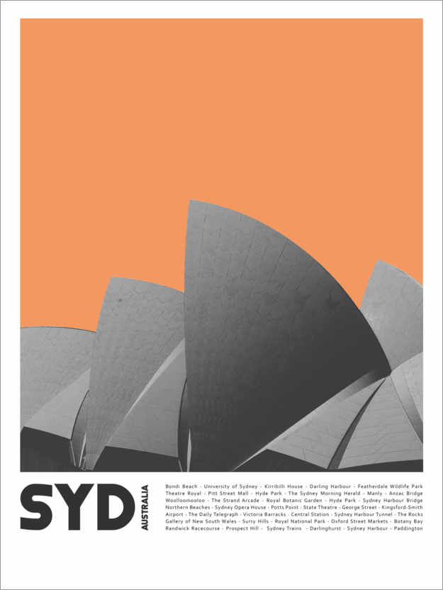 Plakat Attractions in Sydney