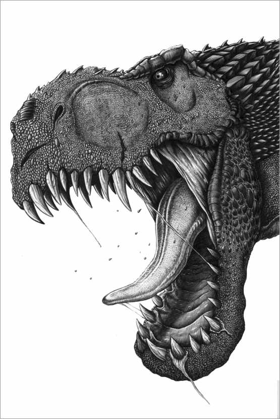 Plakat Roaring tyrannosaurus