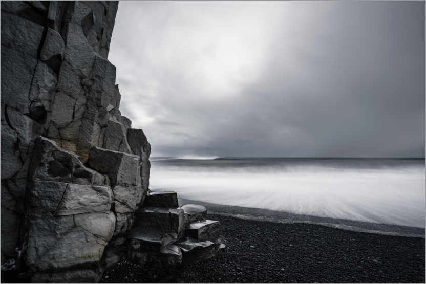 Plakat Rocky coast, Iceland