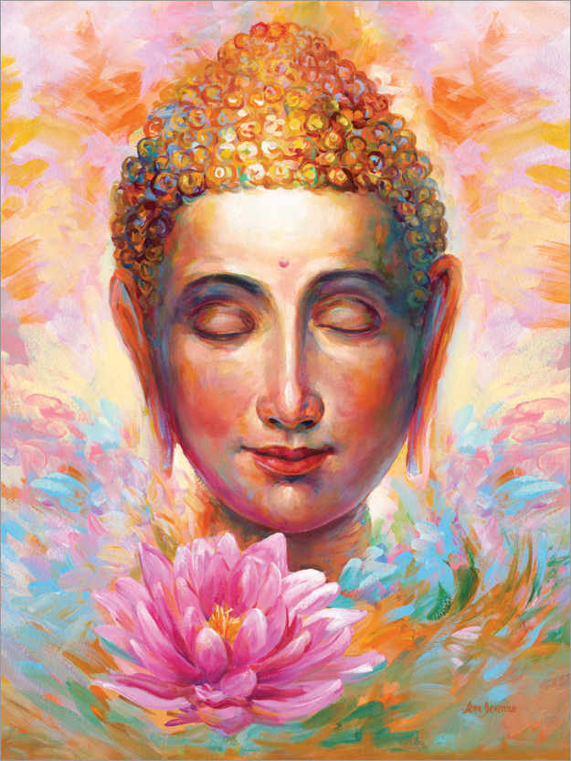 Plakat Buddha Lotus, Colourful II