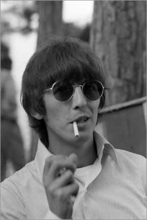 Obraz na płótnie  George Harrison with cigarette, Monte Carlo 1966