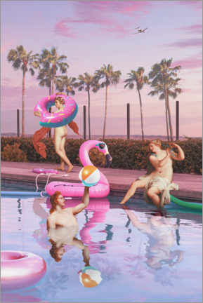 Obraz na szkle akrylowym  Impreza na basenie - Jonas Loose