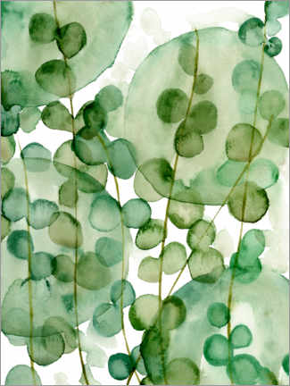 Obraz na płótnie  Transparent watercolor leaves - Melissa Wang