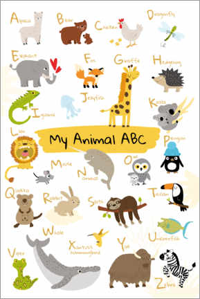 Obraz na szkle akrylowym  My animal ABC II (English) - Julia Reyelt
