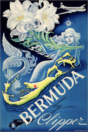 Obraz na szkle akrylowym  Bermuda - Vintage Travel Collection