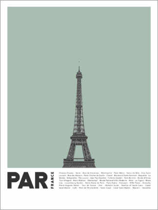 Plakat Attractions in Paris I