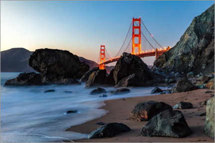 Plakat  Golden Gate Bridge in San Francisco - Mike Centioli