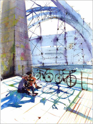 Plakat  Bicycles at Ponte Dom Luís I, Porto - Anastasia Mamoshina