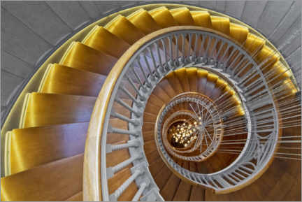 Obraz na szkle akrylowym  Ancient Spiral Staircase - Dieter Meyrl
