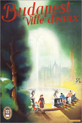 Plakat  Ville d'eaux, Budapest - Vintage Travel Collection