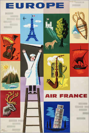 Plakat Europe via Air France