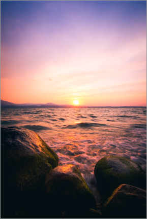 Gallery print  Sunrise on Lake Garda in Italy - Matthias Köstler