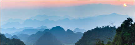 Plakat  Karst landscape in North Vietnam at sunset - Fabio Lamanna