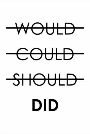 Plakat  Would, could, should, do (angielski) - Typobox