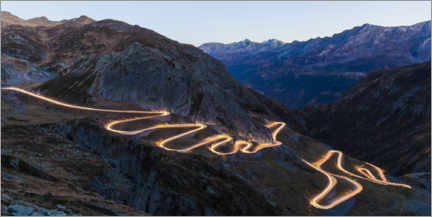 Obraz na płótnie  Tremolastrasse on the Gotthard Pass in Switzerland - Dieterich Fotografie