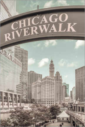 Plakat  On the banks of the Chicago River - Melanie Viola