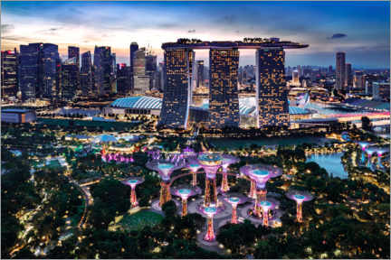 Plakat  Singapore skyline - Matteo Colombo