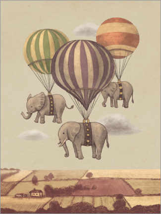 Plakat Flying Elephants