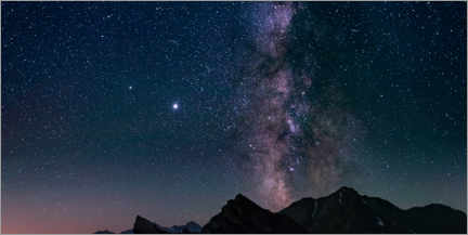Plakat  The Milky Way over the Alps - Fabio Lamanna