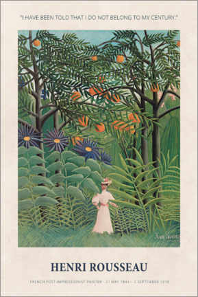Plakat Henri Rousseau - Not belong to my century