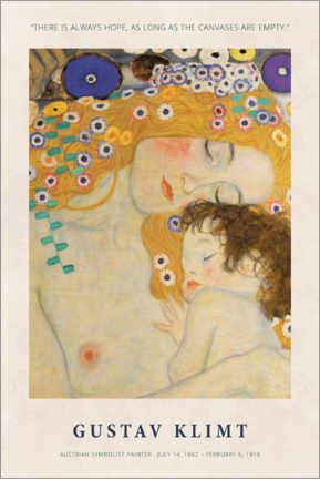 Plakat Gustav Klimt - There is always hope