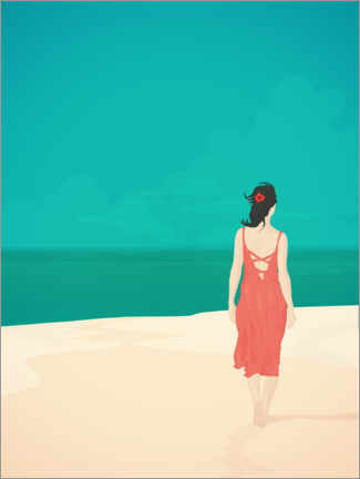 Obraz na szkle akrylowym  A breezy day at the beach - Sybille Sterk