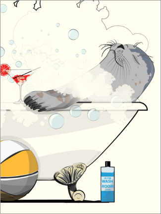 Plakat  Seal in the bathtub - Wyatt9