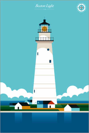 Plakat  Boston Light Lighthouse - Bo Lundberg