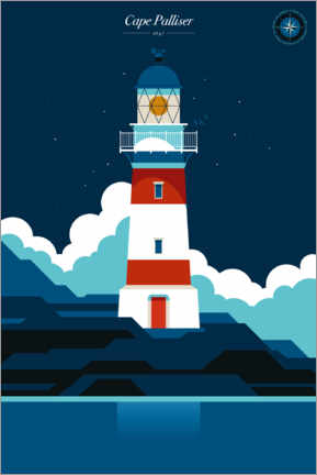 Plakat  Cape Palliser lighthouse - Bo Lundberg