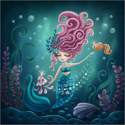 Plakat  Cute mermaid - Elena Schweitzer