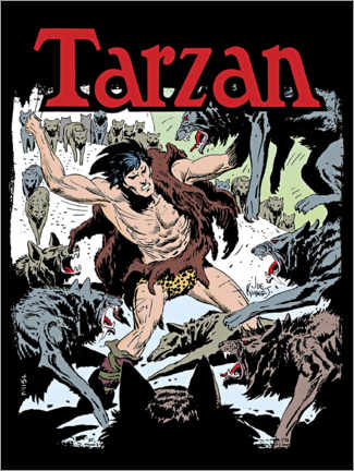 Naklejka na ścianę  Tarzan Comic Cover - Wolves