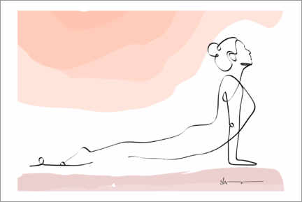 Obraz na płótnie  Cobra Pose (Bhujangasana) - Yoga In Art