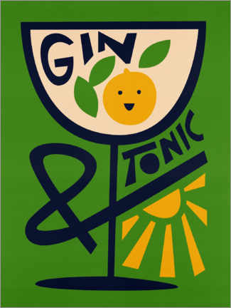 Obraz na szkle akrylowym  Gin Tonic - Fox &amp; Velvet