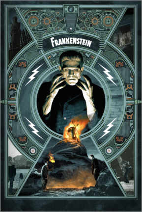 Naklejka na ścianę  Frankenstein - Art déco