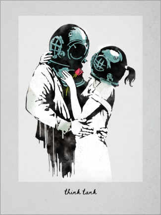 Obraz na szkle akrylowym  Banksy - Think Tank