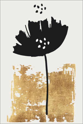 Obraz na szkle akrylowym  Black Poppy - KUBISTIKA