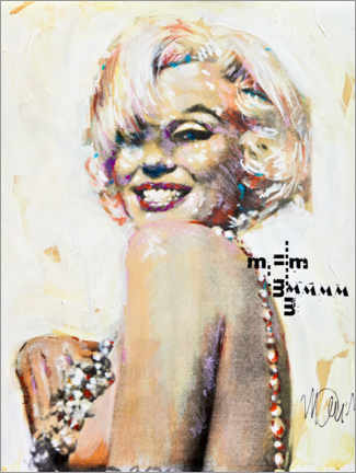 Obraz na szkle akrylowym  Marilyn Monroe - Diamonds - Sid Maurer