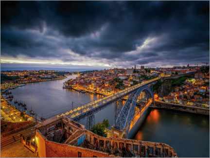 Plakat Evening mood - Panorama Porto