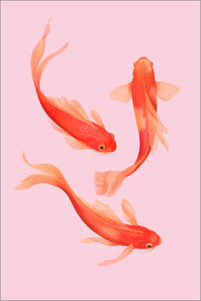 Plakat Three goldfish