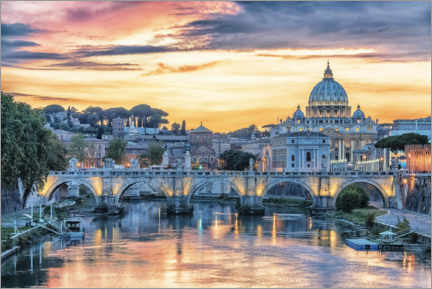 Obraz na drewnie  Rome Sunset - Manjik Pictures