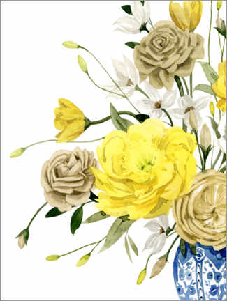 Plakat Yellow and Ultramarine Bouquet I