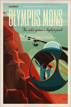 Plakat  Olympus Mons (Mars) - SpaceX