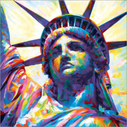Obraz na płótnie  Lady Liberty Pop Art - Leon Devenice