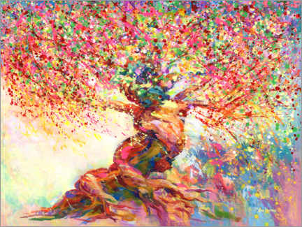 Obraz na drewnie  Colourful Tree of Passion - Leon Devenice
