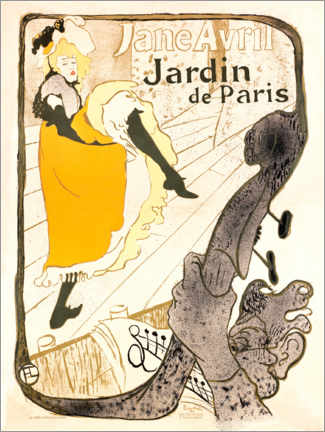 Obraz na drewnie  Jane Avril - Henri de Toulouse-Lautrec