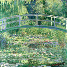 Naklejka na ścianę  Białe lilie wodne - Claude Monet