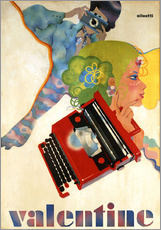Naklejka na ścianę  Typewriter 'Valentine' by Olivetti